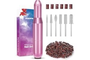 Guiseapue Electric Nail Drill for Acrylic Gel Nails, Gifts for Her, Him, Kids, Portable Electric Nail File Machine, Manicure Pedicure Tool with Nail Drill Bits Sanding Bands
