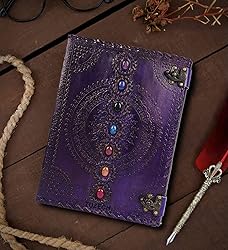 TUZECH Chakra Journal Handmade Huge Leather Bound