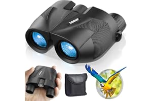 TOOUP 12x25 Compact Binoculars for Adults and Kids - High Powered Binoculars with Clear Low Light Vision and Large Eyepiece, HD Easy Focus Binoculars for Bird Watching, Concerts and Sport Games