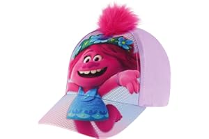 DreamWorks Girls' Baseball Cap, Trolls Adjustable Kids Hat for Ages 4-7