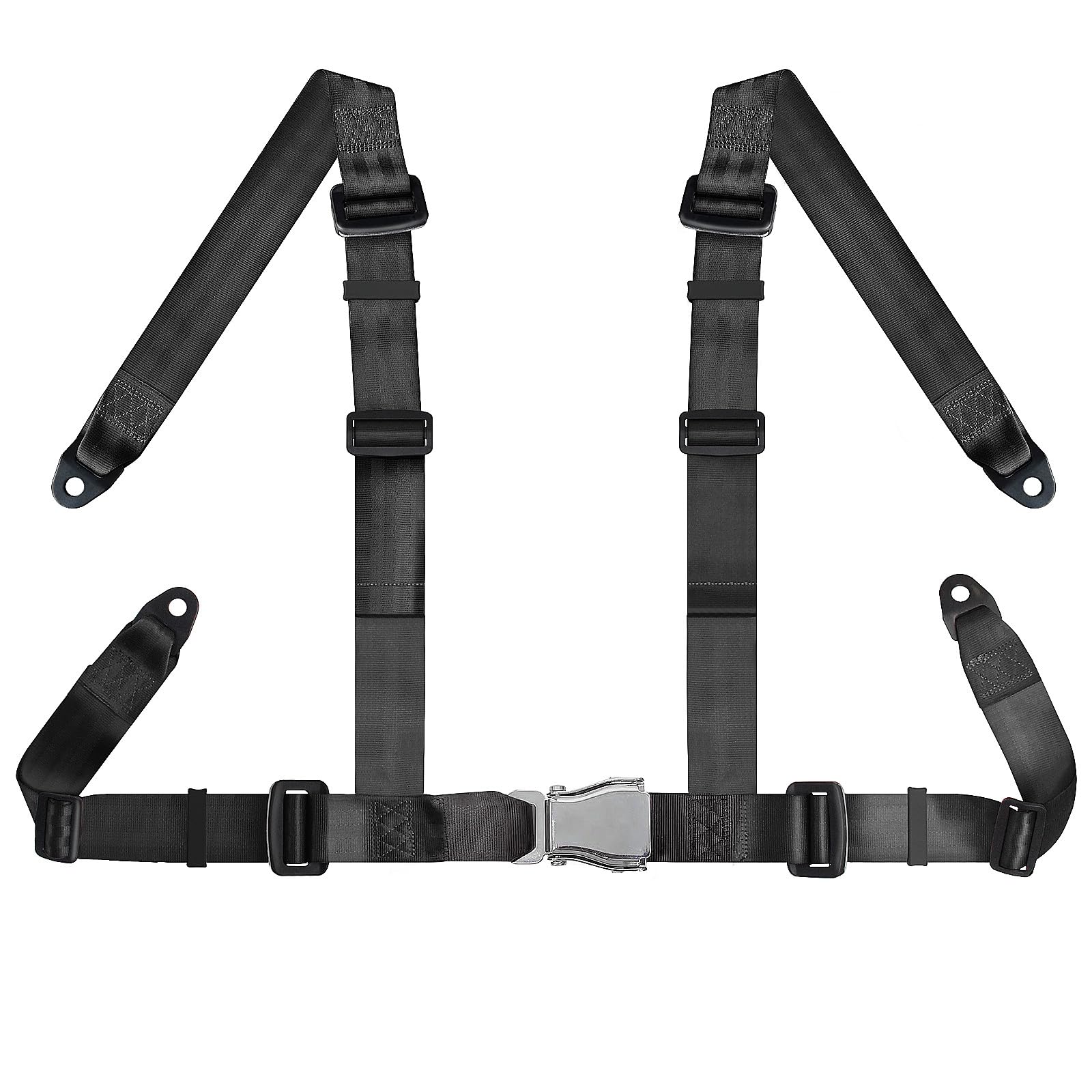 Photo 1 of Yakitoko Universal 4 point Safety Harness Set 2" Fits Go Kart,UTV,ATV,Racing Black