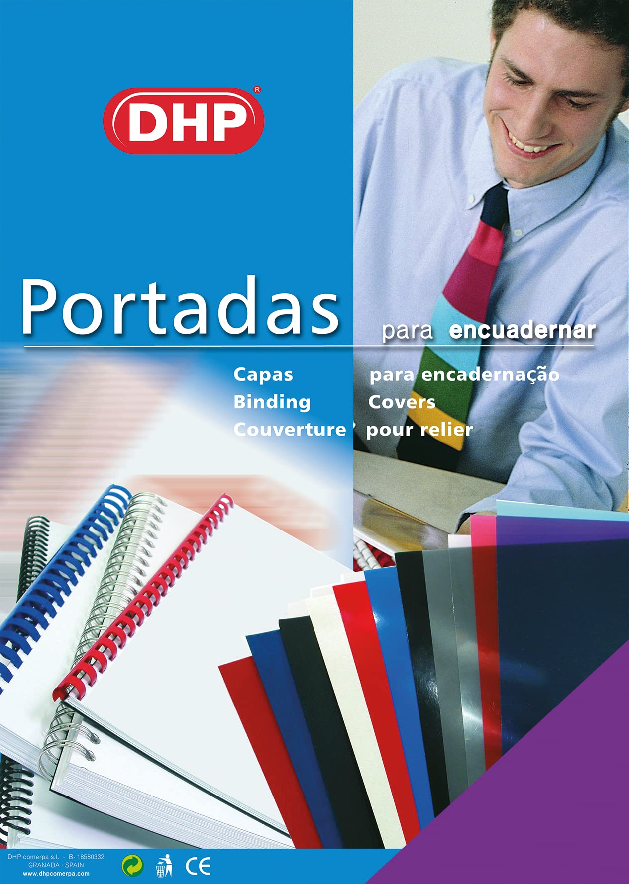 Pack of 100 Polypropylene Binding Cover, 0.45 mm Thick, A4 Format, Fluorescent Purple