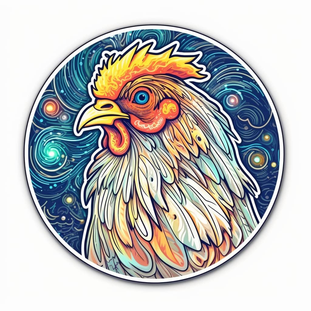 Yoonek Graphics Chicken Vinyl Decal Sticker for