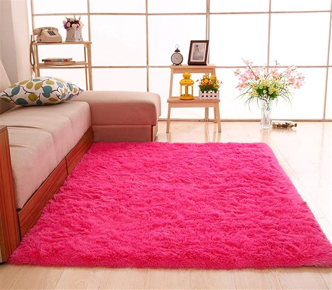 Insun Super Soft Velvet Area Rugs Bedroom Carpets Fluffy Shaggy Rugs
