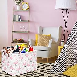 FXOLCSHE Rectangular Flamingo Pink Basket,Baby Girl