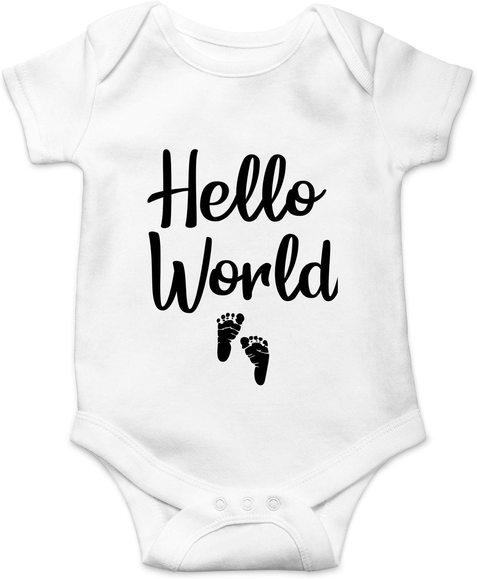 CBTwearHello World Baby Bodysuit - Cute Boy Girl Newborn Clothes Funny Infant Unisex Comfy Humor Romper