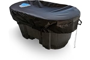 Polar Protector - 100 Gallon Oval Stock Tank Cover Ice Water Therapy Ice Bath Cover Cold Water Cover 100 Gallon Oval Stock Tank Waterproof Rip Proof Tough Keeps Tanks Clean