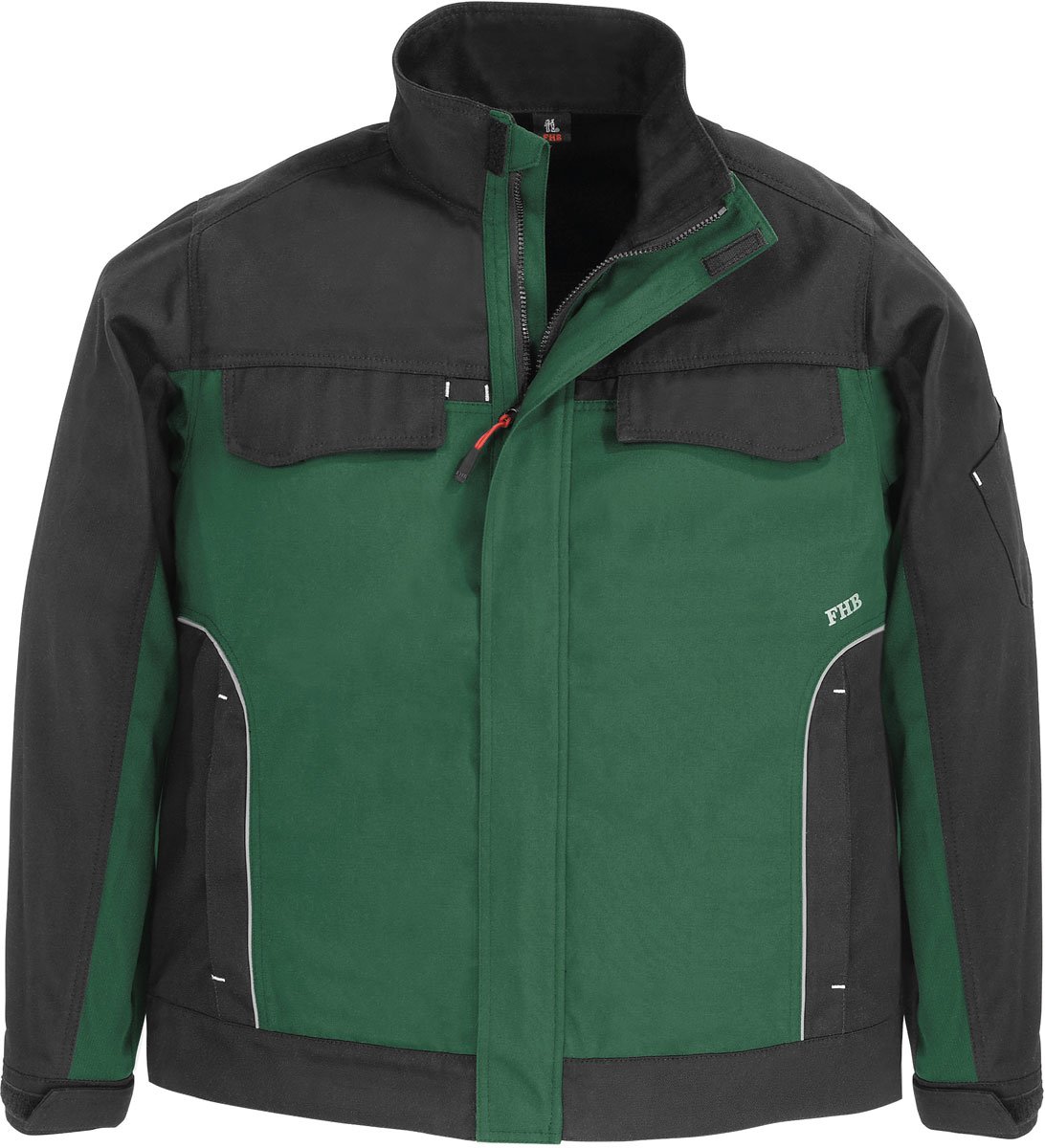 FHB 130730-2520-XS Size X-Small "Ernst" Work Jacket - Green/Black