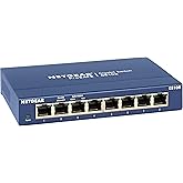 NETGEAR 8-Port Gigabit Ethernet Unmanaged Switch (GS108) - Desktop, and ProSAFE Lifetime Protection