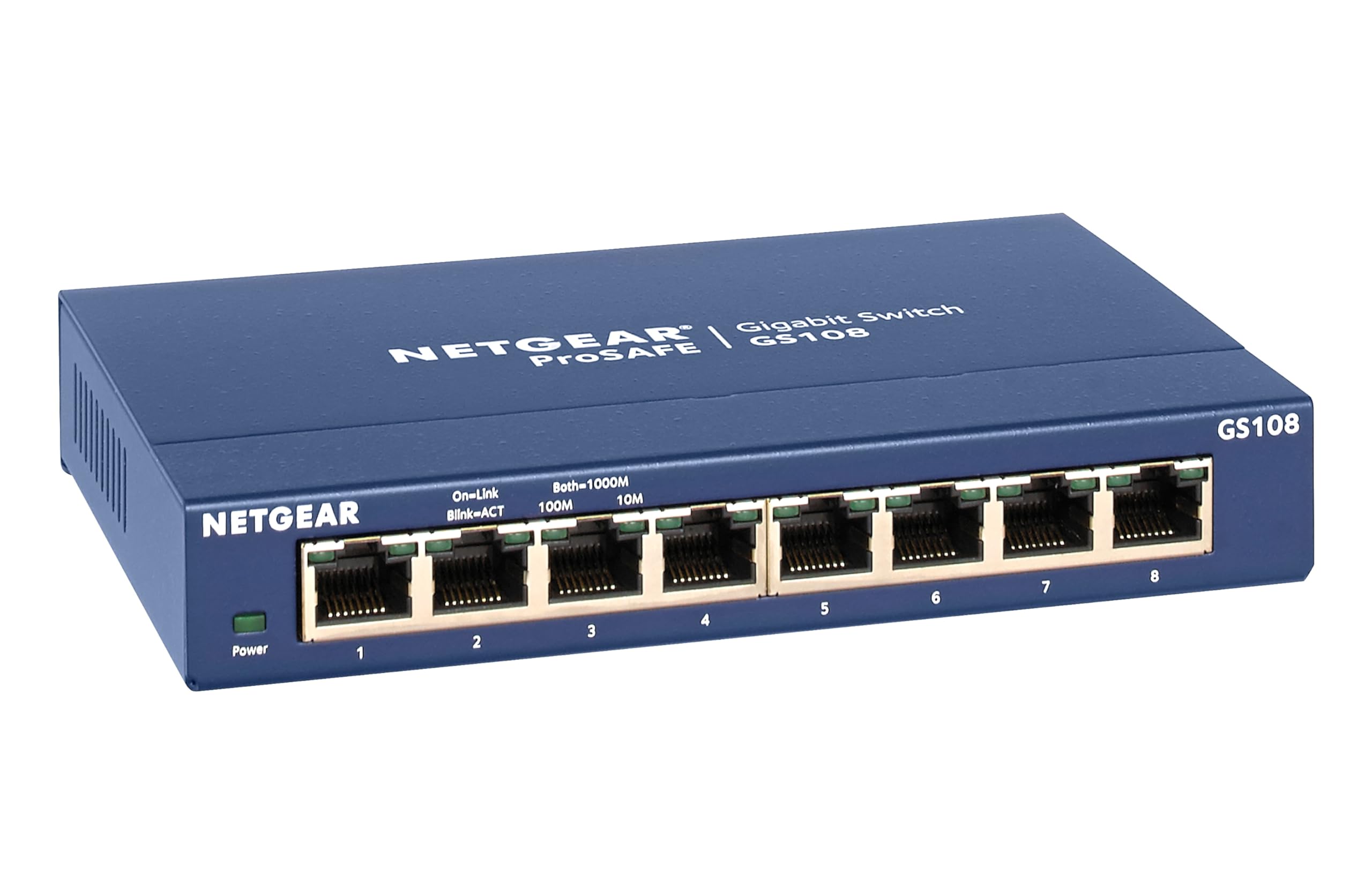 Photo 1 of NETGEAR 8-Port Gigabit Ethernet Unmanaged Switch (GS108) - Desktop or Wall Mount, and Limited Lifetime Protection