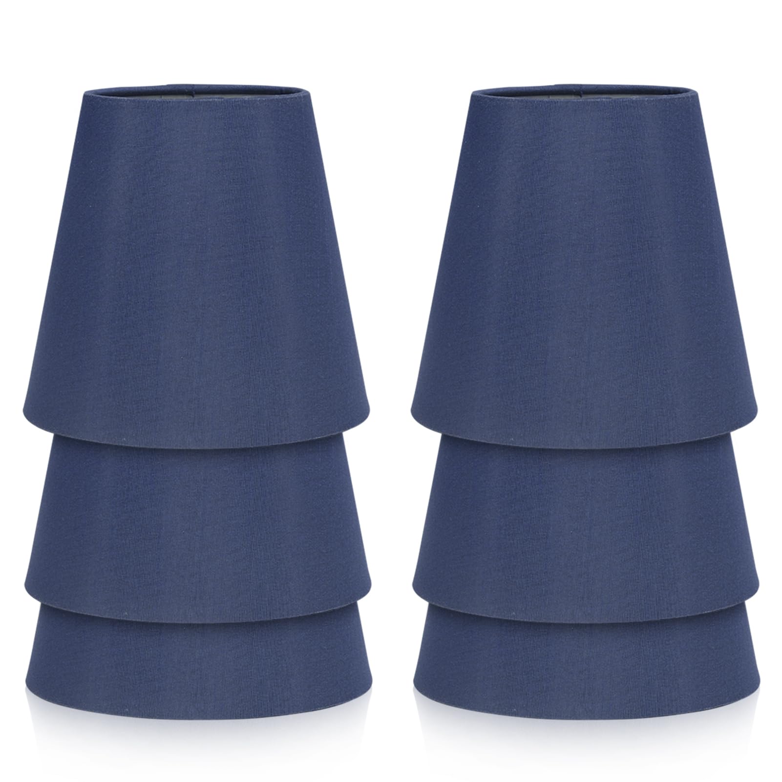 6Pcs Table Lamp Shades,Clip on Lampshade Set of 6 LampShades for Ceiling and Table Lamps,Fabric E14 Chandelier Lamp Shades,Modern Lamp Shade Pendant Light Shade for Floor Wall Lamps