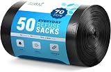 EcoBag 50 Pack Everyday Refuse Sacks 30 Micron 70L Recyclable Leak Resistant