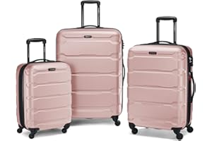 Samsonite Omni PC Hardside Expandable Luggage with Spinner Wheels, 3-Piece Set (20/24/28), Pink