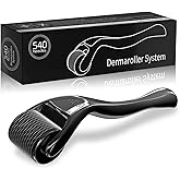Derma Roller 540 Stainless Steel Black Microneedling Roller Facial Skin Care Home Use for Face Beauty Massage Tools
