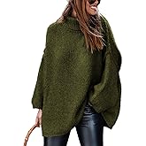ATHMILE Oversized Chunky Sweaters for Women Fall Turtleneck Long Sleeve Knit Pullover Tops 2026 Winter Fashion Clothes