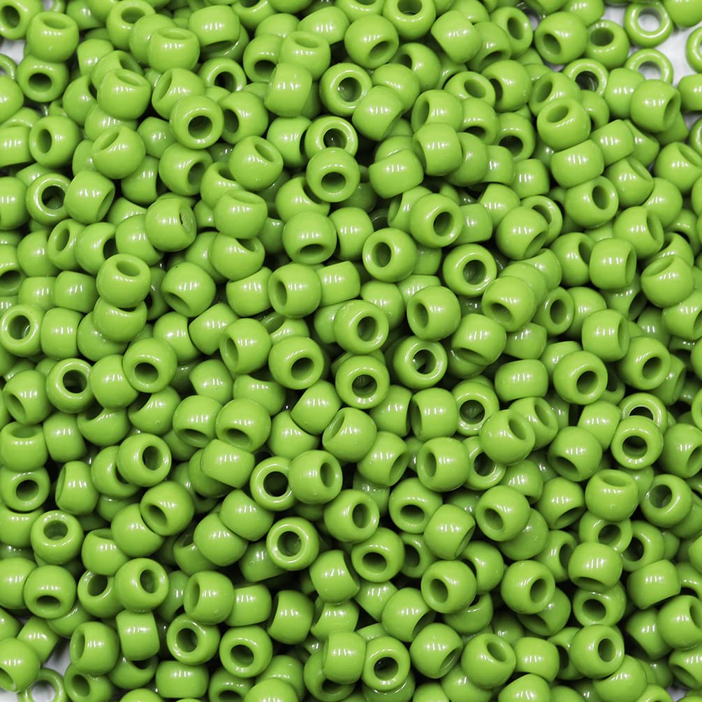 Tibaoffy Crafts Dark Green Beads 6x9mm,Pony Beads Total About 1000pcs — image 1