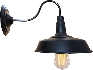 Brightess 8960 Indoor Outdoor Retro Black Barn Lights Gooseneck