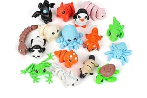 SHUWND 3D Printed Mini Animals Easter Basket Stufferst Easter Egg Fillers,Articulated Flexible Fidget Toy,Tiny Animals Figurines Exquisite Cute Pet Toy.