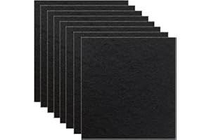 LUBISE 8 Pcs Charcoal Filters for Hooded Cat Litter Box, 6x6.5 Inches Replacement Carbon Premium Odor Filters for Hooded Cat Litter Boxes and Pans, Control The Smell, Black