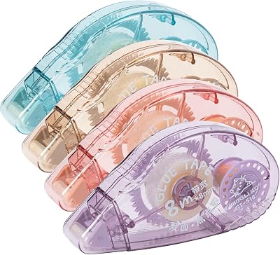 Kunoli Glue Roller 4 Pack Double Sided Tape Dispenser Scrapbooking 0.31in x