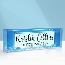 Custom Name Plate for Desk, Acrylic Office Decor