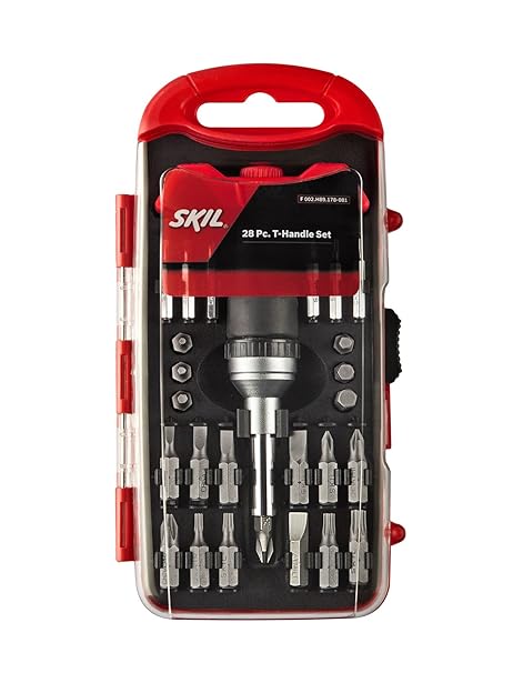 Skil 28 piece T-handle Screw Driver Set (Red and Black)