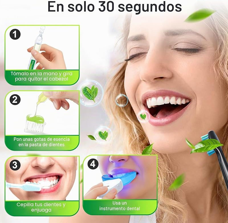 Kit Profissional de Branqueamento Dentário, Kit de Branqueamento Caseiro, Gel Branqueador 10*, Branqueamento Dentário Indolor e Seguro para Esmalte, Remoção Eficaz de Manchas de Café/Chá