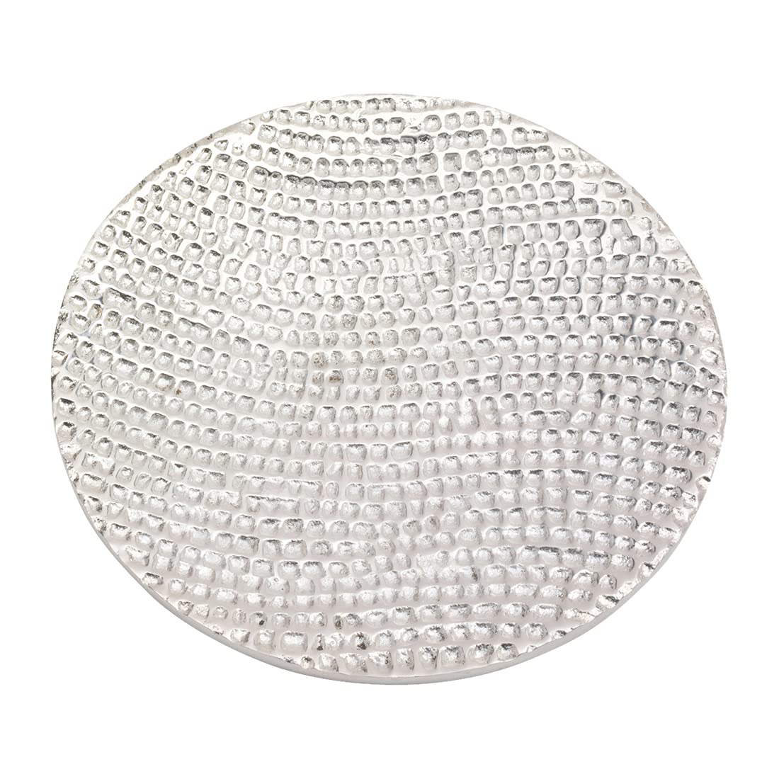 NKlaus candle plate aluminium silver optic Ø 12cm coaster saucer candle holder 10352