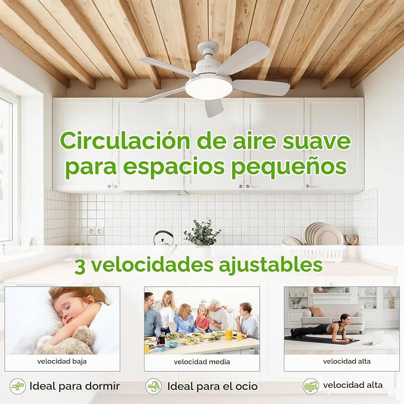 Ventoinha de teto LED E27, instalação fácil, design compacto — foto 5 de 7