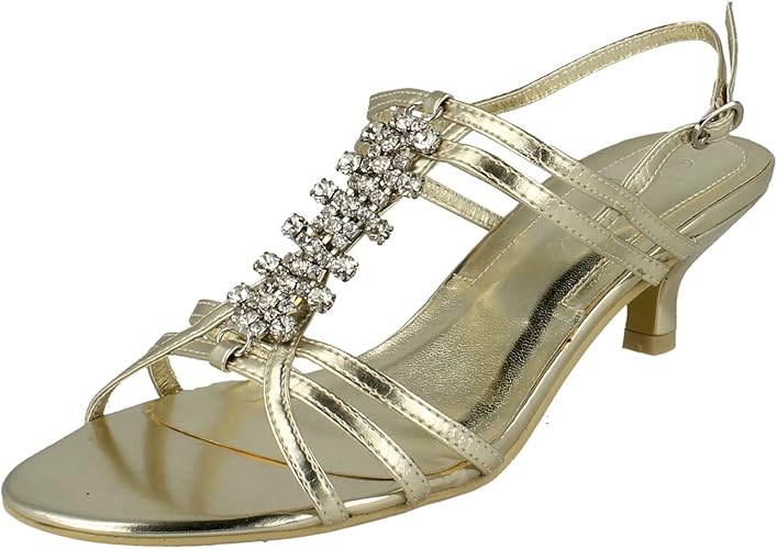 gold kitten heel sandals uk