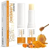 MUREND 2PCS Turmeric Lip Balm for Smokers Dark Lip Treatment with Turmeric oil, Help Fade Lip, Lip Exfoliator, Long-Lasting Natural Balm Moisturize &amp; Nourish Dry, Cracked, Dull, Reduce Fine Lines Lip