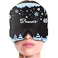 TheraICE Migraine Relief Cap, Cooling Gel Hat, Soothing Headache Ice Pack Mask Products, Face Cold Compress Head Wrap for Tension & Stress