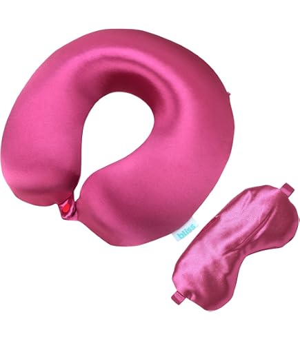 Amazon.com: Buc-ee's Travel Comfort Set, Pink Satin Neck Pillow