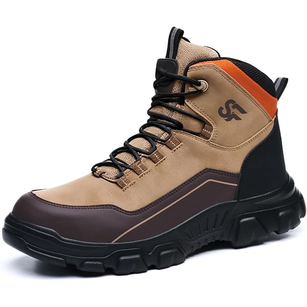 Amazon.com | AMAWEI Work Shoes For Men, Safety Steel Toe  display picture 2