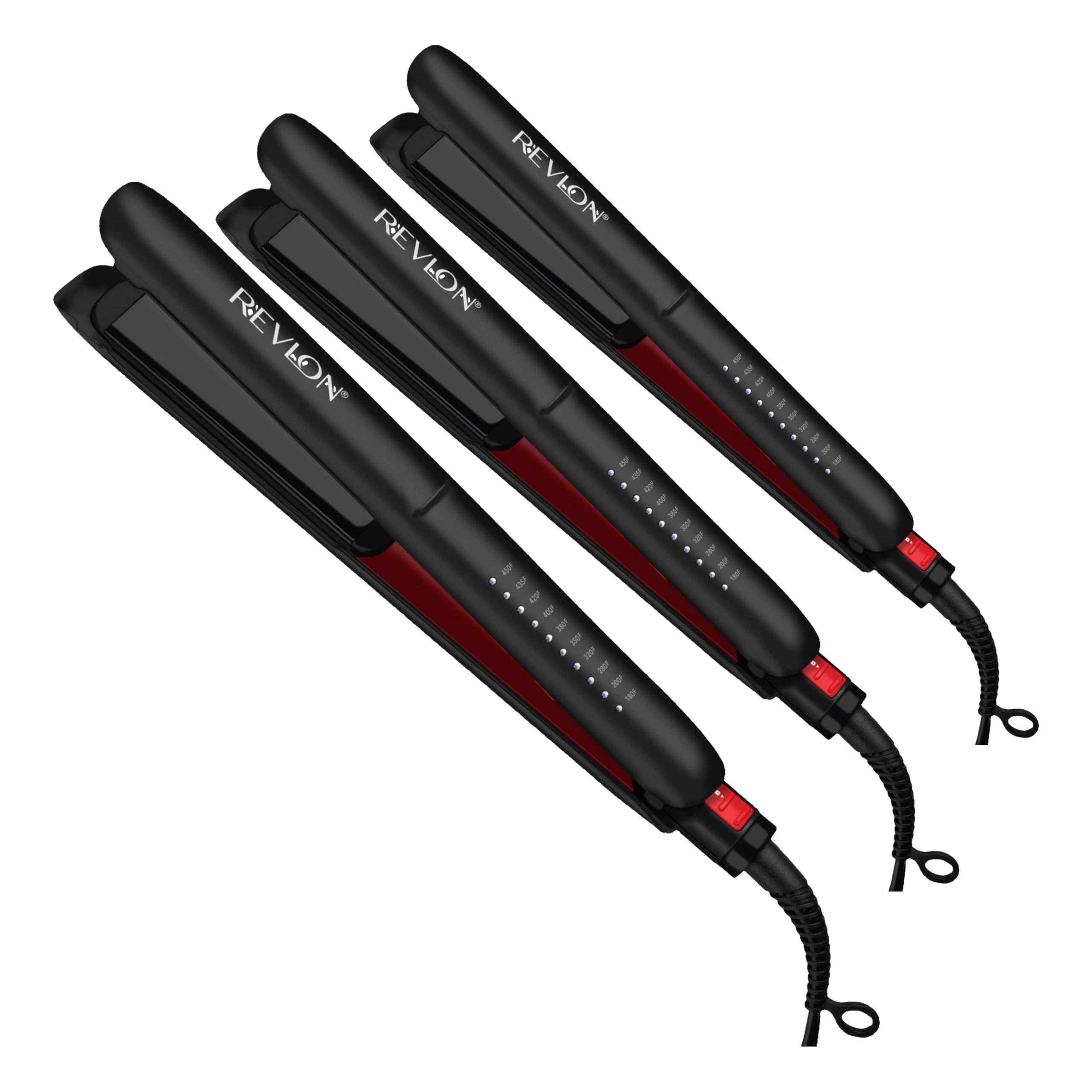 REVLON Smoothstay 1 Inch Hair Straightener - Coconut Oil Infused Flat Iron Helps Enhance Shine & Smoothness, Reduces Frizz, Sleek Straight Hair (Pack of 3) Image