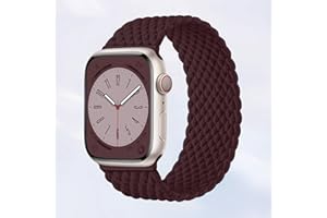 Braided Solo Loop Compatible with Apple Watch 38mm 40mm 41mm 42mm 44mm 45mm 46mm Ultra/2 49mm Men/Women,Stretchy Nylon Sport 