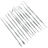 Stainless Steel Wax Carvers Set, Polymer Pottery Clay Spatula Carving Tool for Modeling, Sculpting and Shaping, Set of 12