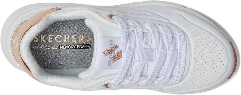 Fille Uno Gen1 Shimmer Away Racine Accueil Chaussures-Enfant Baskets-Basses, White Synthetic Trim, 38 EU
