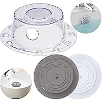 Bath Overflow Drain Cover + 2 Pack Tub Stopper for Tubs Bathtub, Add 4 Inches of Water for Full/Deeper Bath, Great…