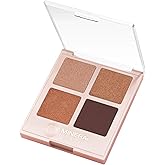 Mineral Fusion Eyeshadow Palette - Four Pressed Powder Shades in Matte, Satin, and Shimmer Finishes - Natural, Lightweight Vegan Eye Makeup - (Speakeasy)