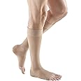 mediven Plus for Men & Women, 30-40 mmHg – Open Toe, Knee High Compression Socks with Silicone Top Band, Extra Wide
