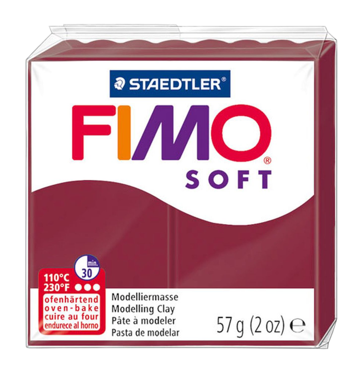 STAEDTLER Fimo Soft Polymer Clay 2Oz-Merlot