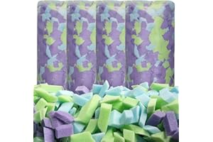 YTAYPP 20 LBS Shredded Memory Foam Filling, Comfortable & Soft Bean Bag Stuffing, Random Colors Beanbag Filler for Various Pillows, Dog Bed, Punching Bag, Couch Cushion, Pouf, Back Cushion