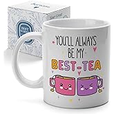 Palasarkaaa You'll Always Be My Best-Tea Mug Gifts for Women, Cute Coffee Mug for Bestie BFF, Birthday Friendship Gifts for Best Friends 11oz
