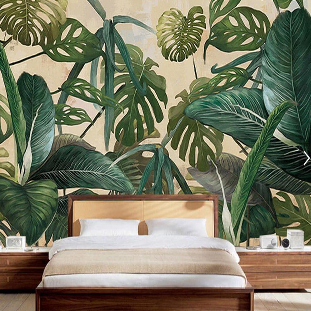 Yosot Custom Moderon Tropical Rain Forest Banana Leaves Leaf 3D Wall Mural Hd Photo Wallpapers-140Cmx100Cm