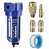 NANPU 1/4" NPT Compressed Air Filter, Zinc Alloy, 5