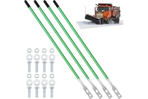 Lasnten 4 Pcs 27 Inch Snow Plow Blade Markers Guide Kit Steel Wire Inside Bolt on Bumper Guides High Visibility Easy Installation for ATV Snowplows(Green)