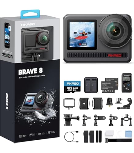 Amazon.com : AKASO Brave 8 4K60FPS Action Camera, 48MP Photo