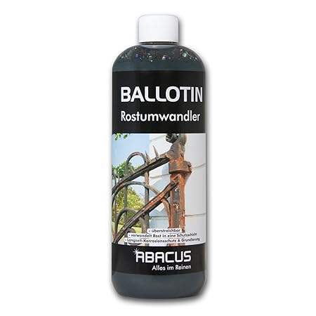 ABACUS Ballotin 1000 ml (2100) - Rostumwandler Rostentferner Entroster Grundierung Rostkonverter Lackschutzschicht Rost-Ex