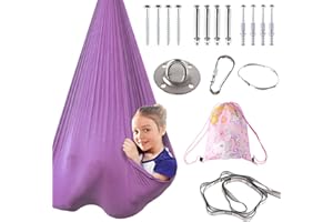 PADIMAT Indoor Therapy Sensory Swing for Kids, Special Needs Joy Cuddle Ceiling Snuggle Swings, Outdoor Room Adjustable Fabric Hammock for Children Child Teens Autism, ADHD, Aspergers, Sensory Integration